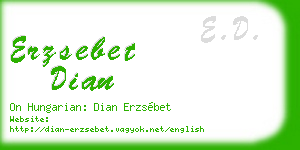 erzsebet dian business card