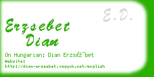 erzsebet dian business card